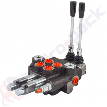 product 80 liter monoblock control valve, 2PK80 , two spools , G 1/2" , open center spool , 2PK80 AK31AK31 GKZ1 image thumb